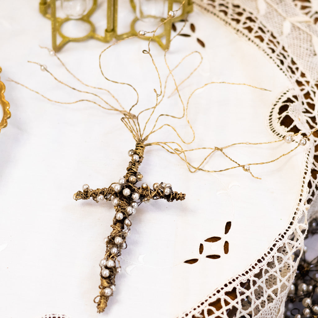 Twisted Gold Wire Cross