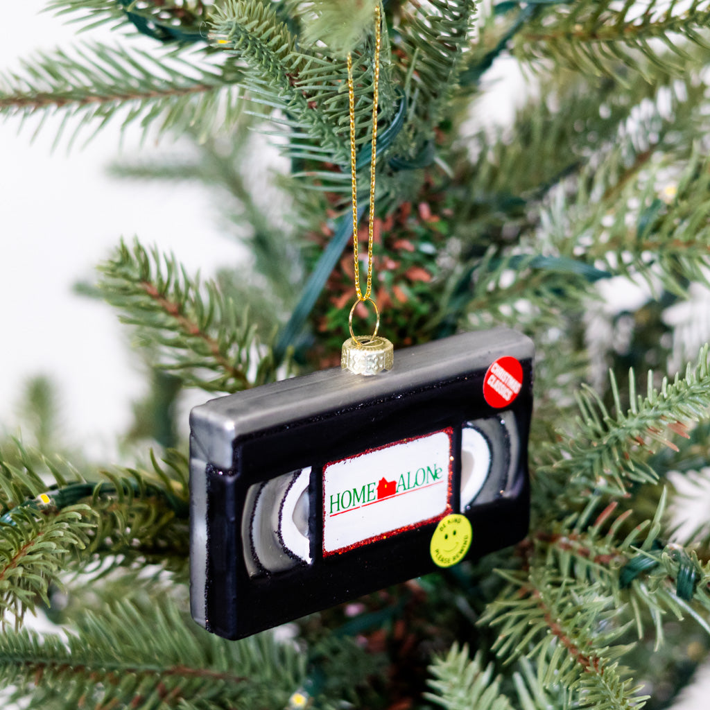 VHS Tape Glass Ornament