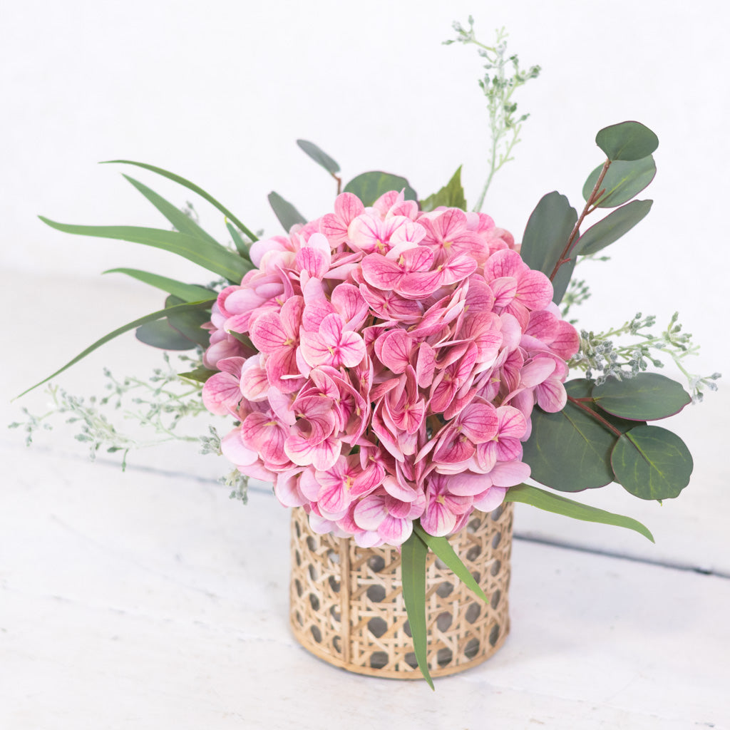 Single Pink Hydrangea Bouquet Drop In