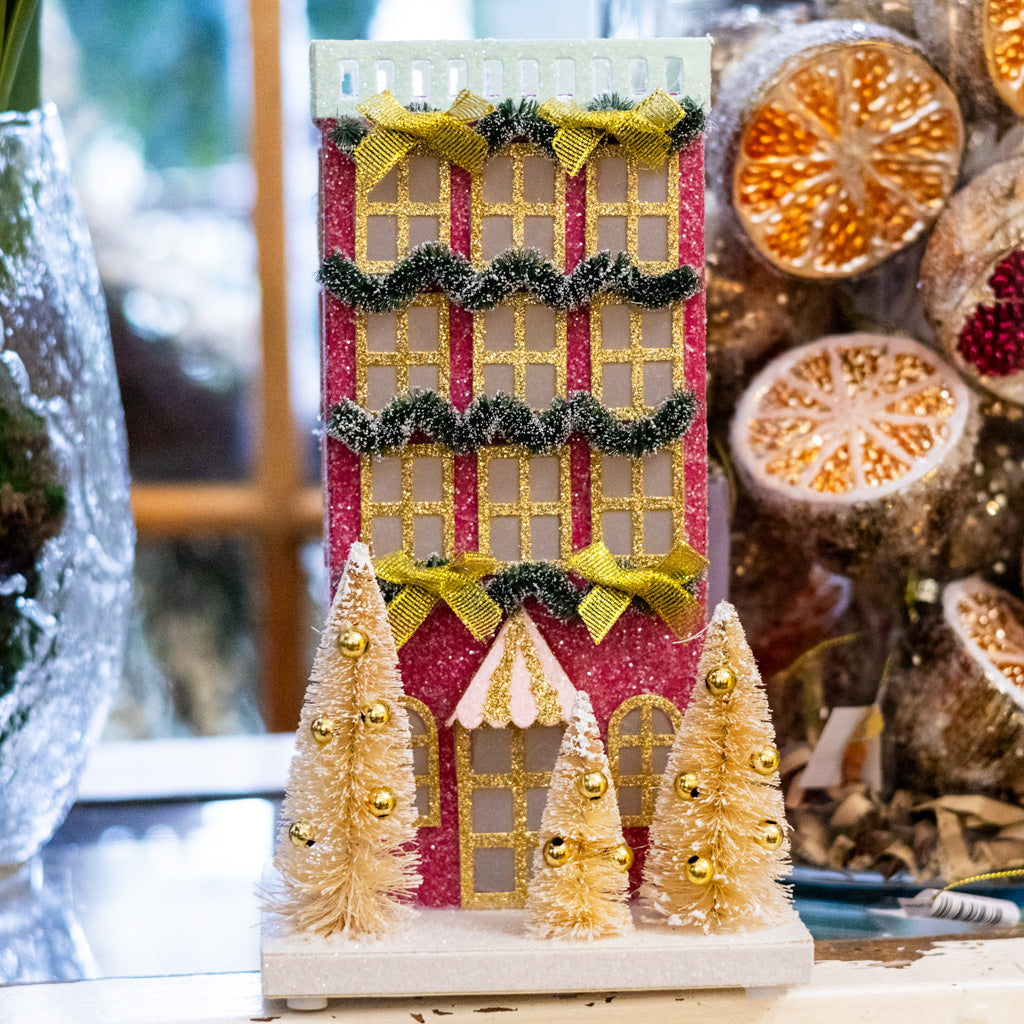 Tinsel Garland Multicolored Paper House