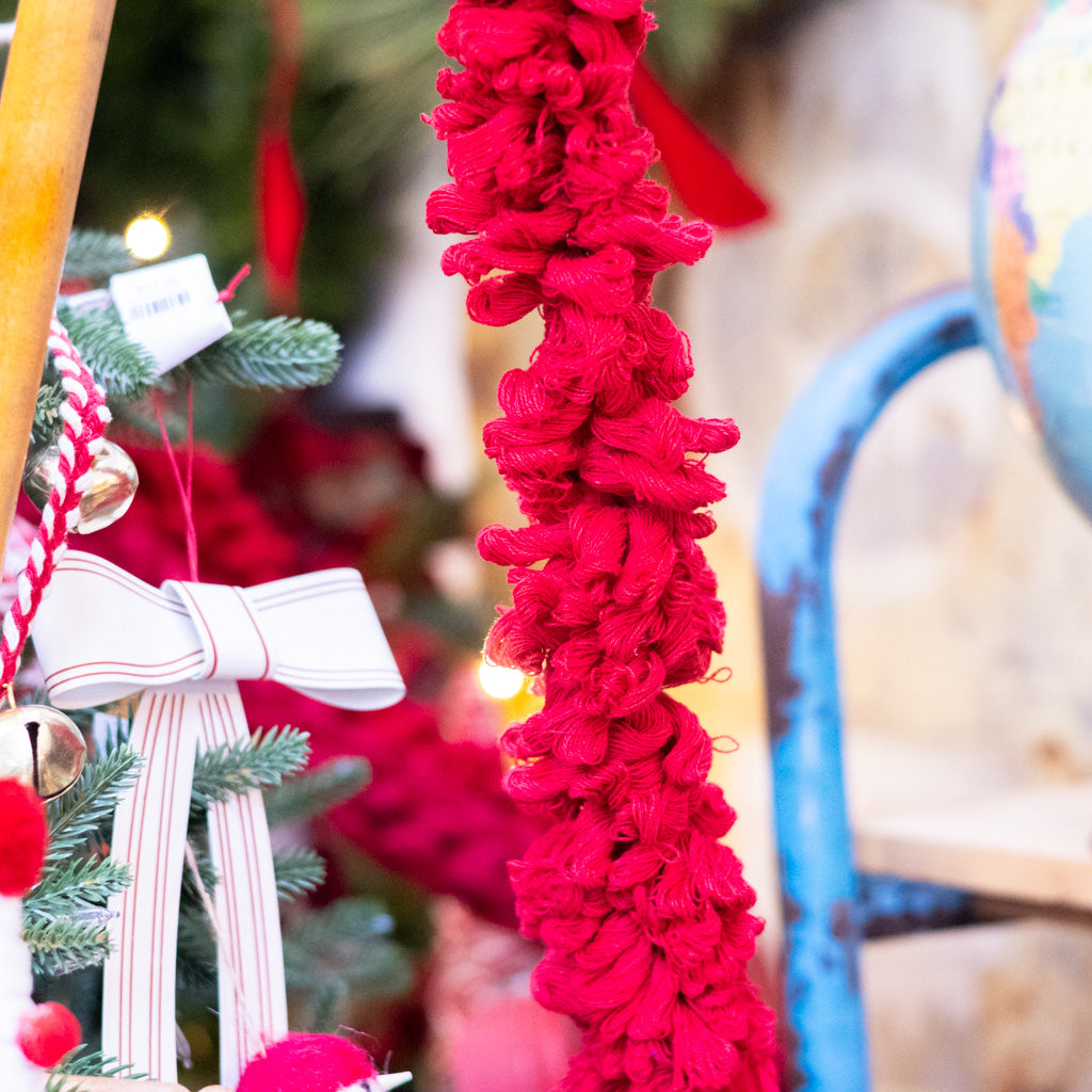 6ft. Red Looped Cotton Thread Garland