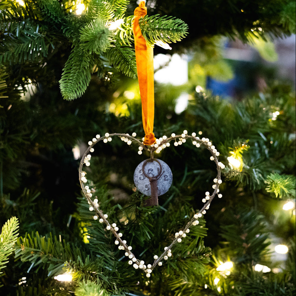 Pearl Heart with Key