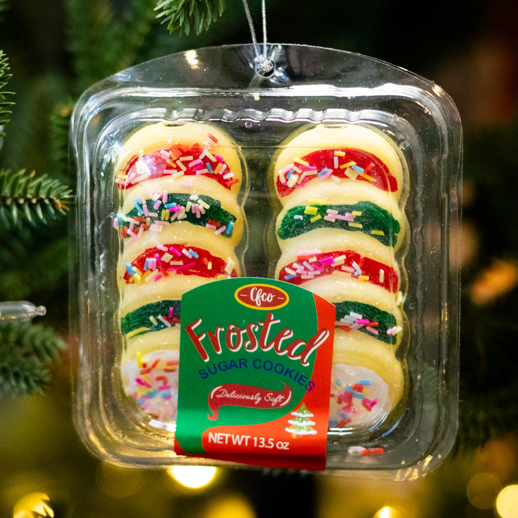 Deliciously Soft Sugar Cookies Glass Ornament