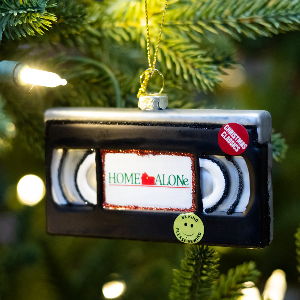 VHS Tape Glass Ornament