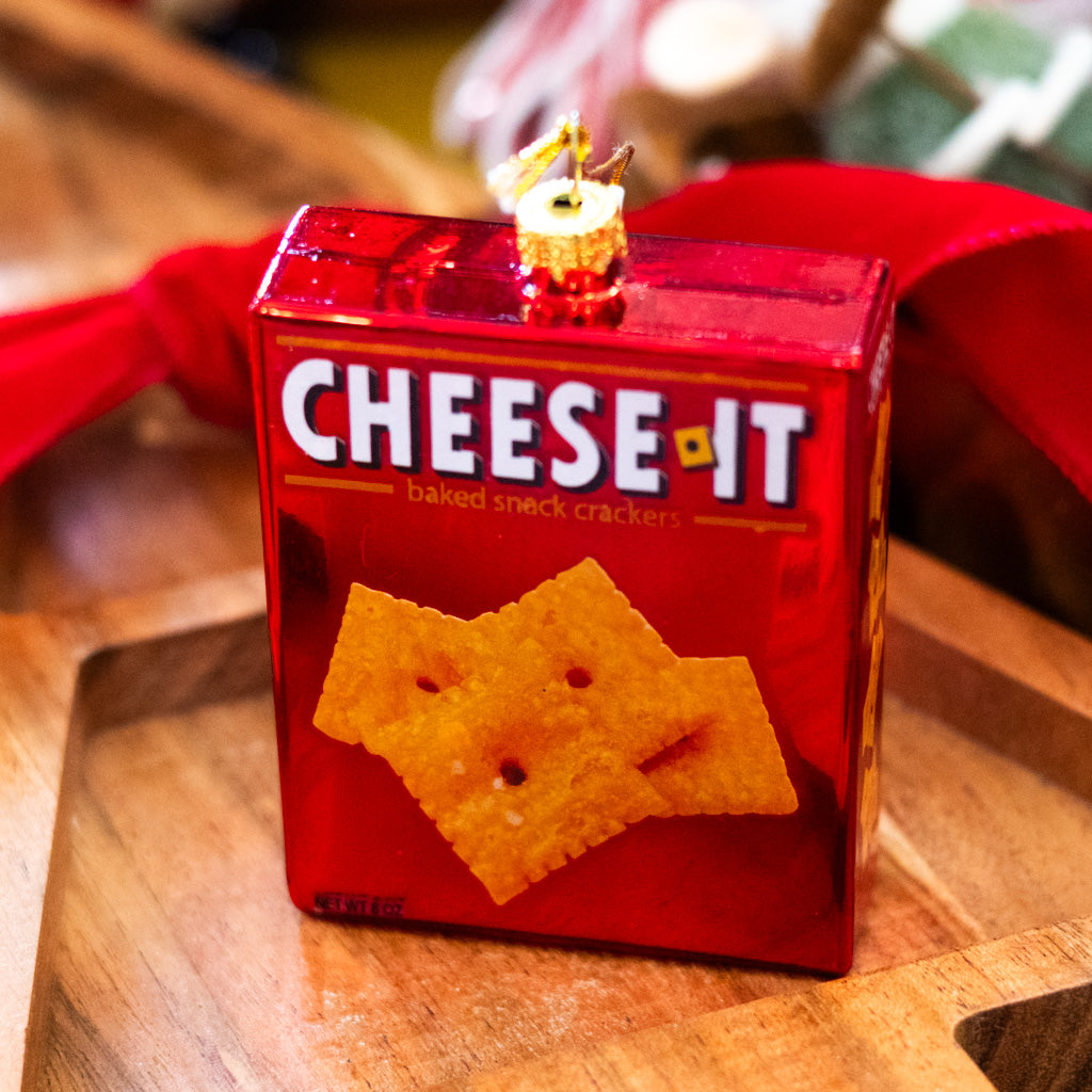 Box of Cheese It Glass Ornament
