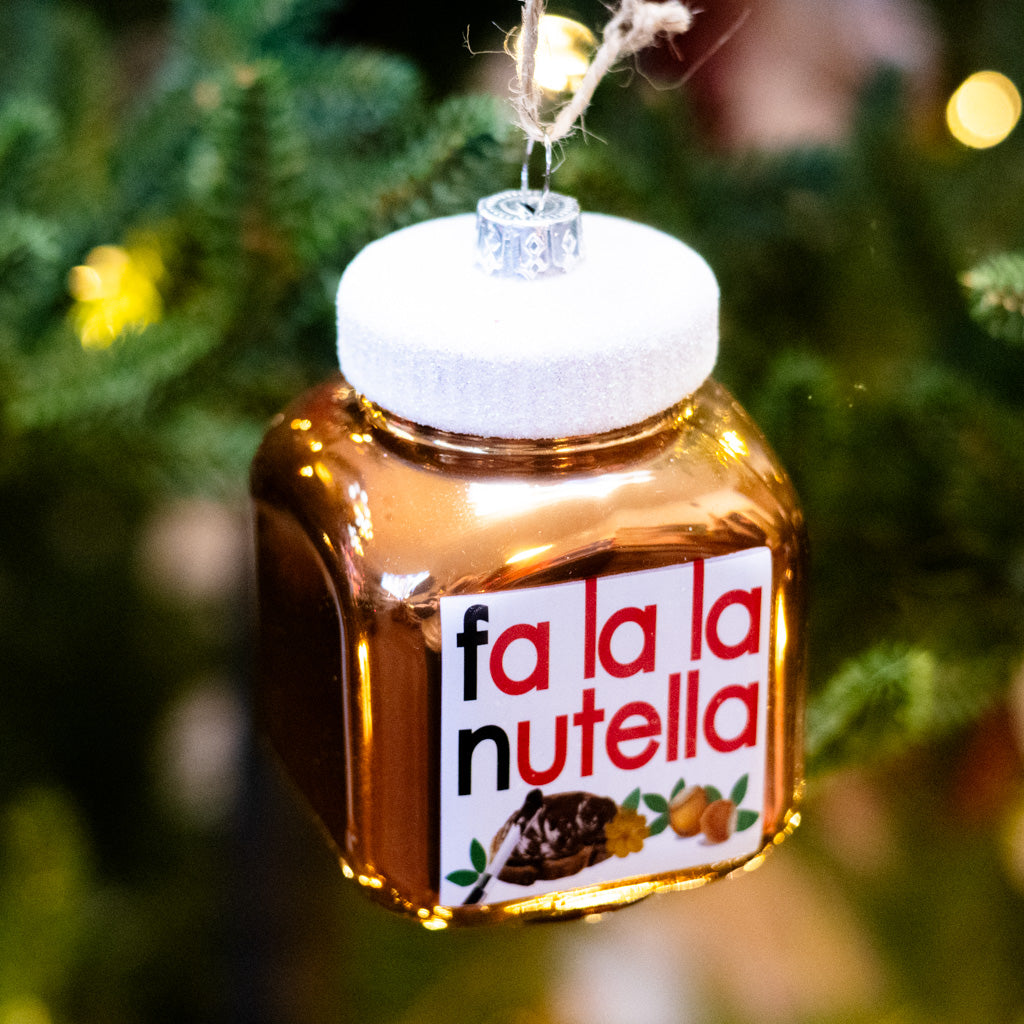 Fa La La Nutella Glass Ornament