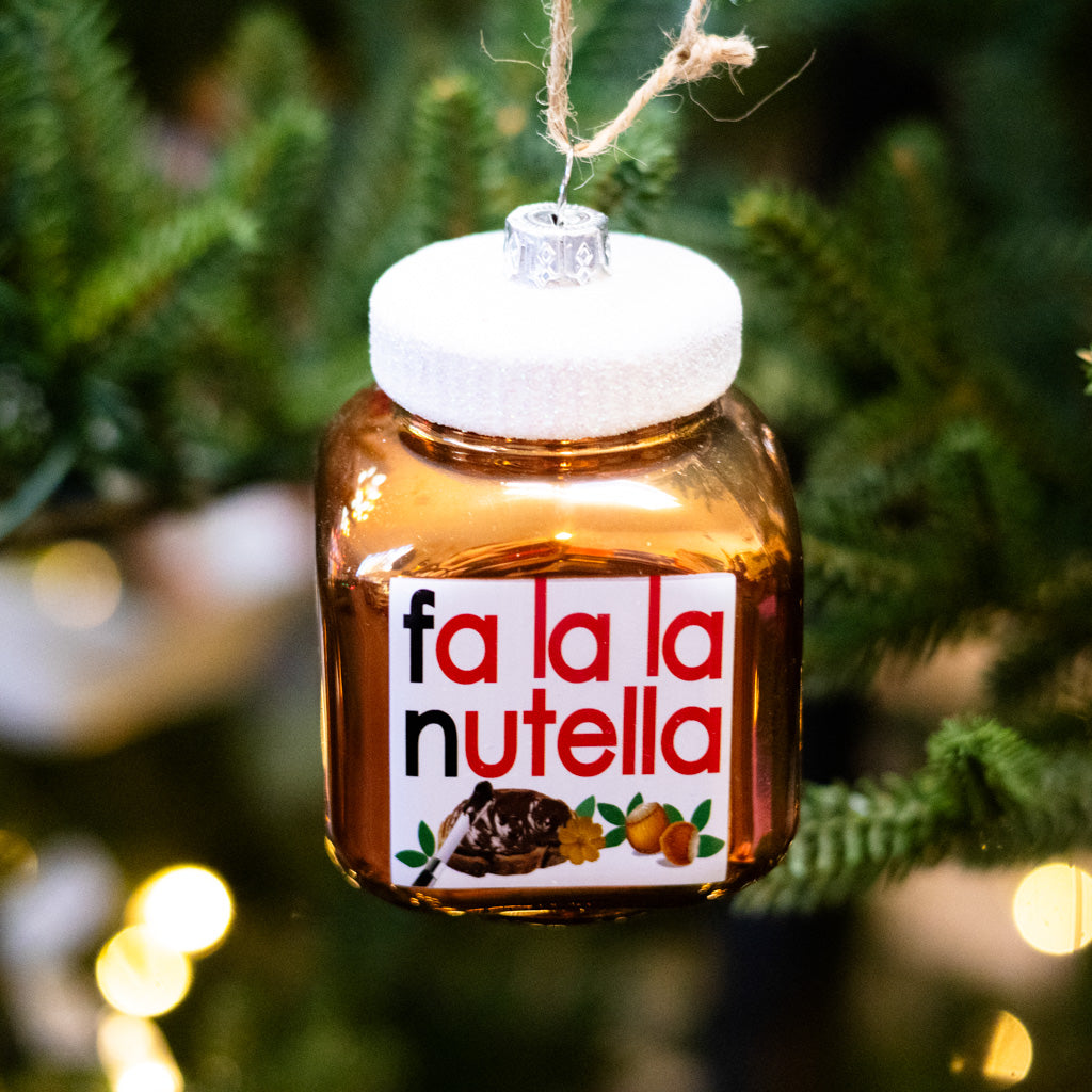 Fa La La Nutella Glass Ornament