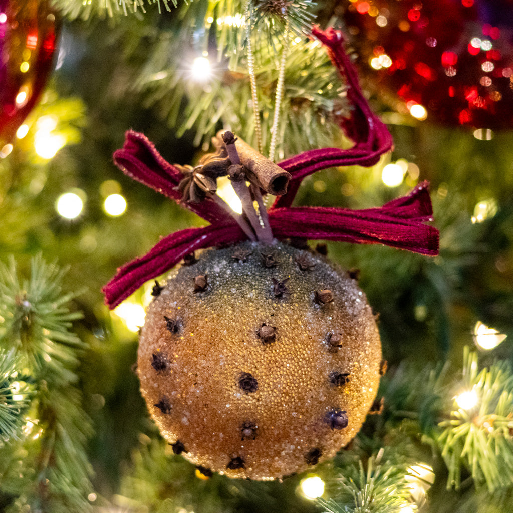 Glitter Clove Orange Ornament