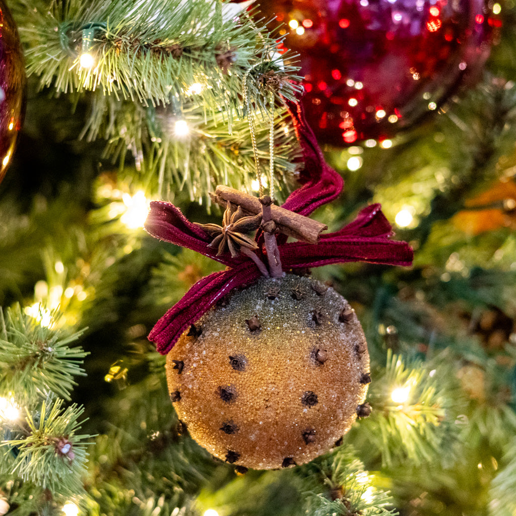 Glitter Clove Orange Ornament