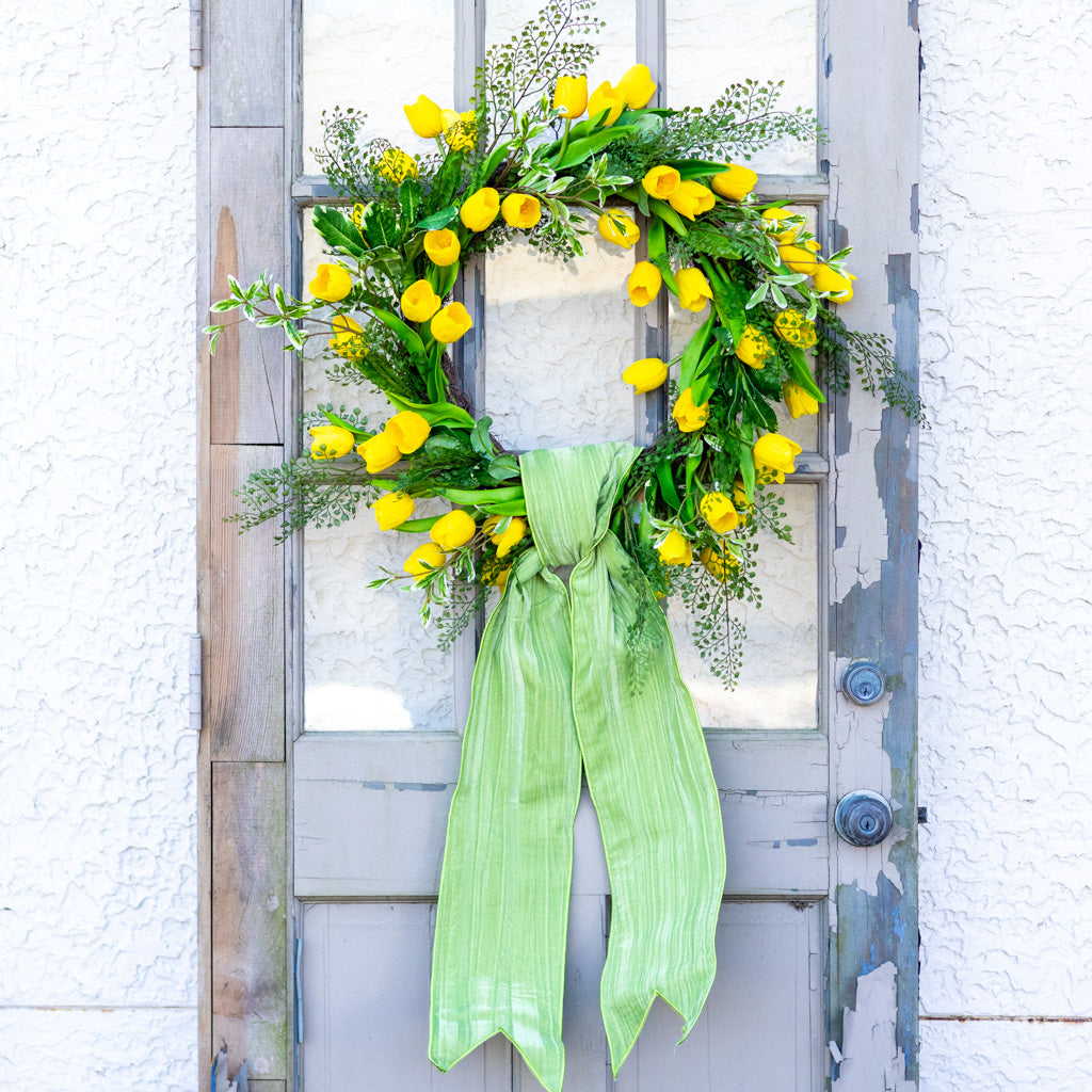Velvet Key Lime Green Ribbon Banner