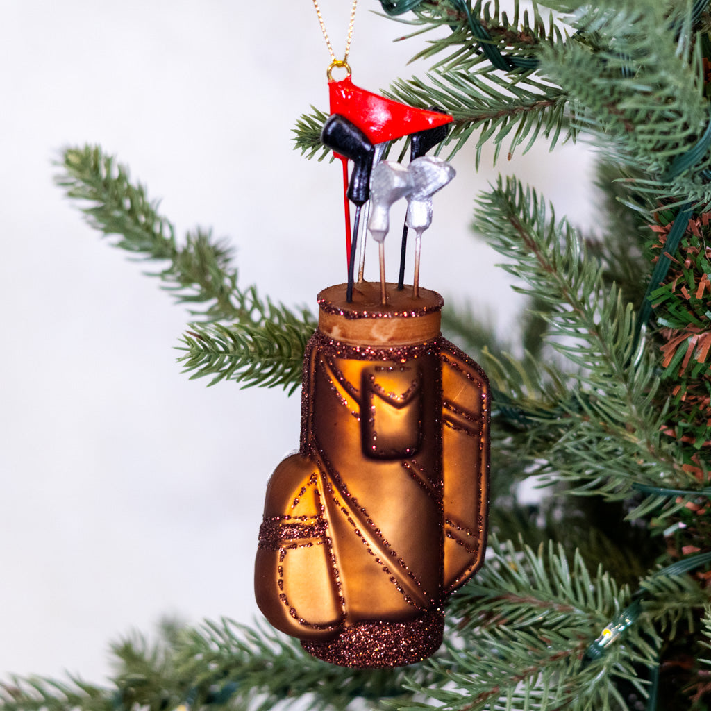 Golf Ball Glass Ornament