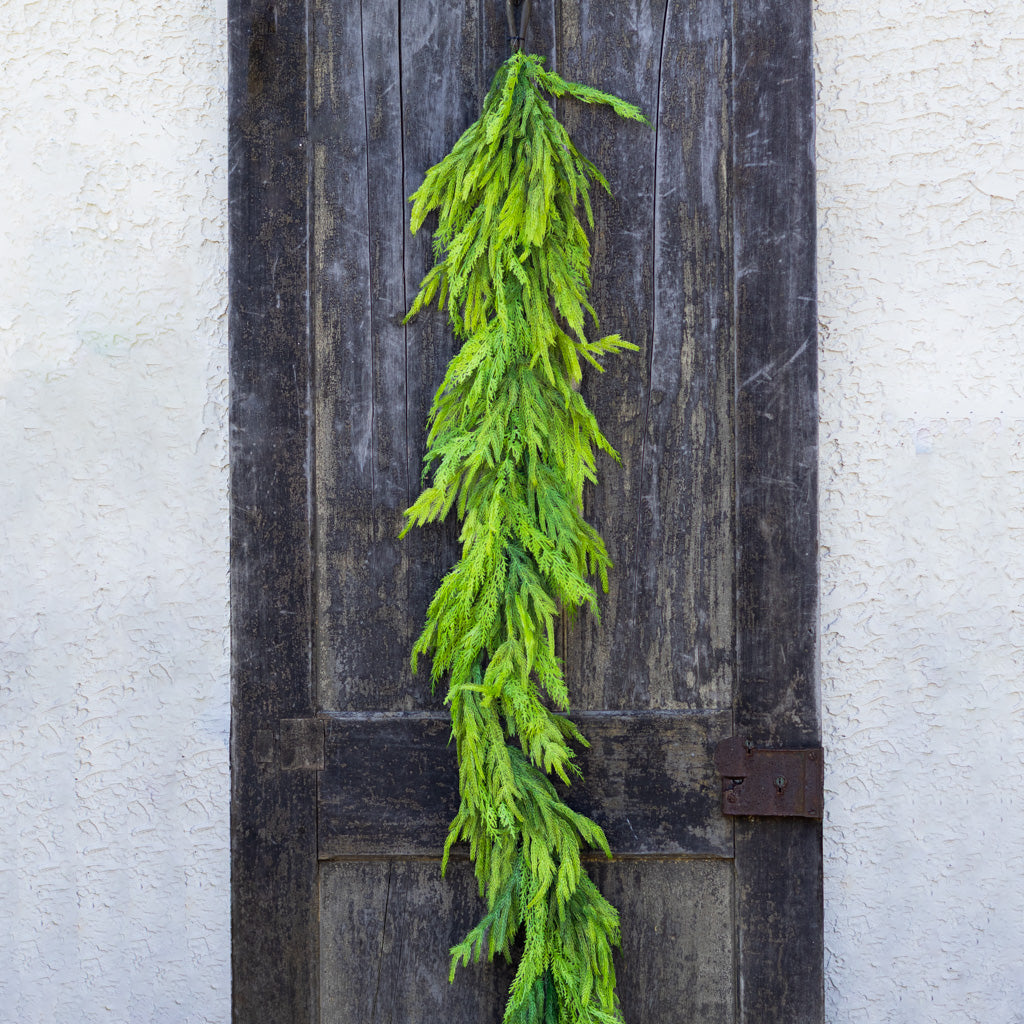 6' Woodland Evergreen Garland Real Touch