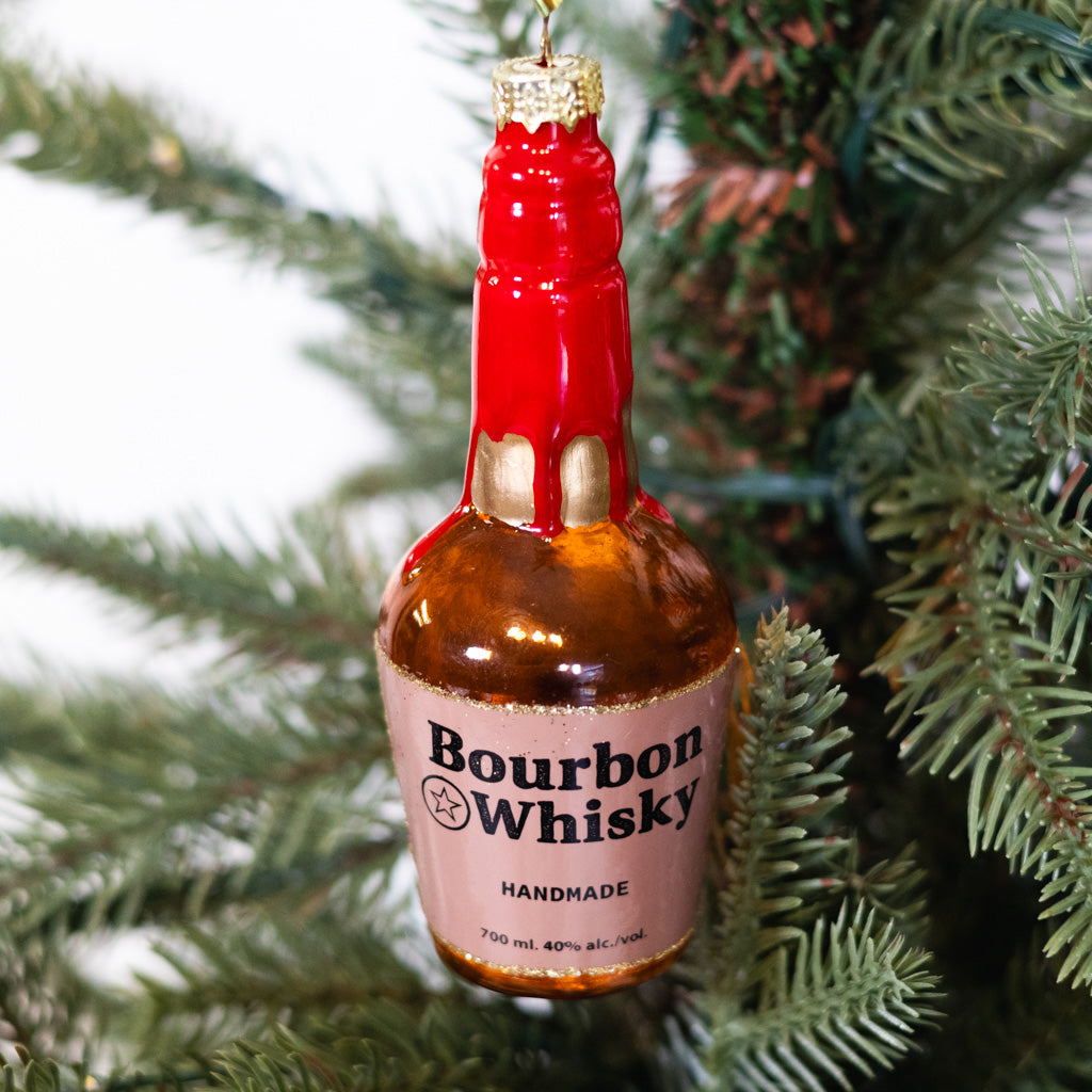 Bourbon Whiskey Glass Ornament