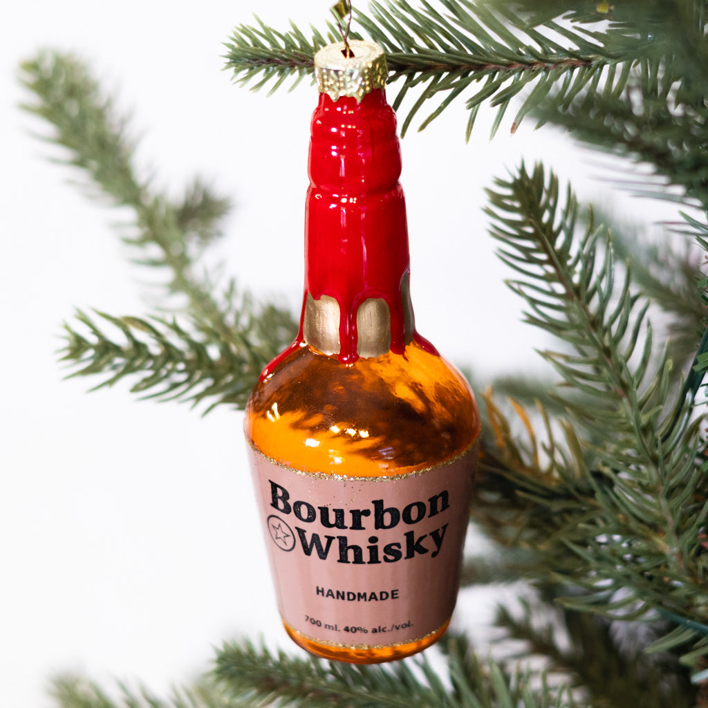 Bourbon Whiskey Glass Ornament