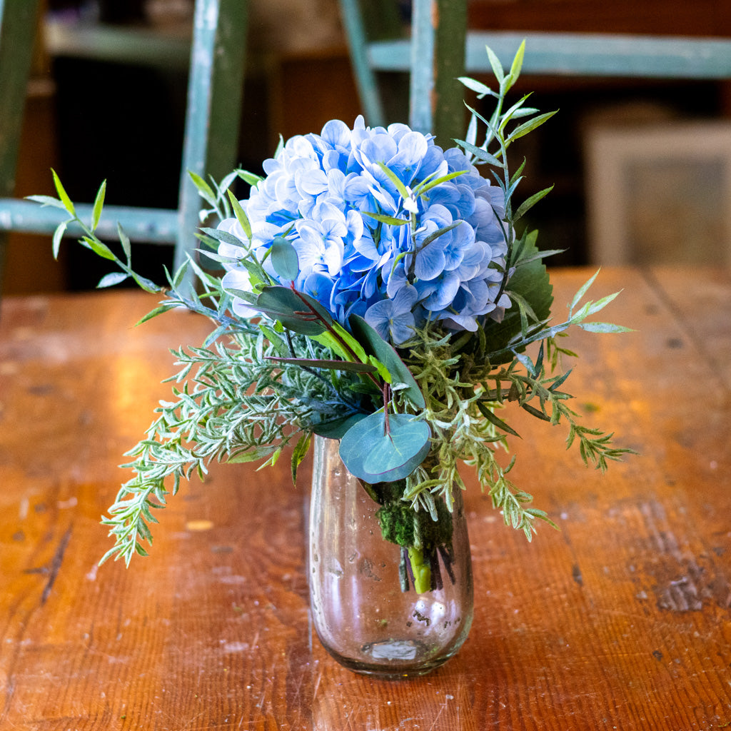 Single Blue Hydrangea Bouquet Drop In