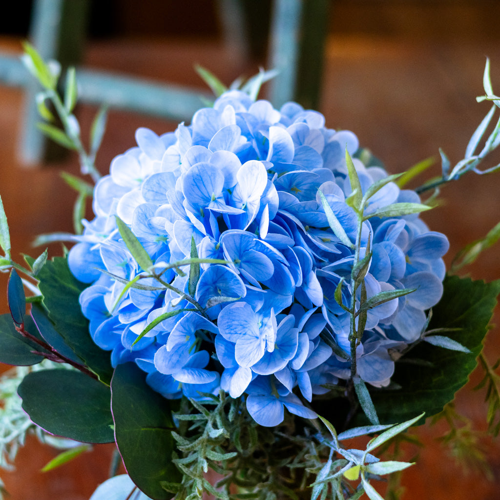 Single Blue Hydrangea Bouquet Drop In