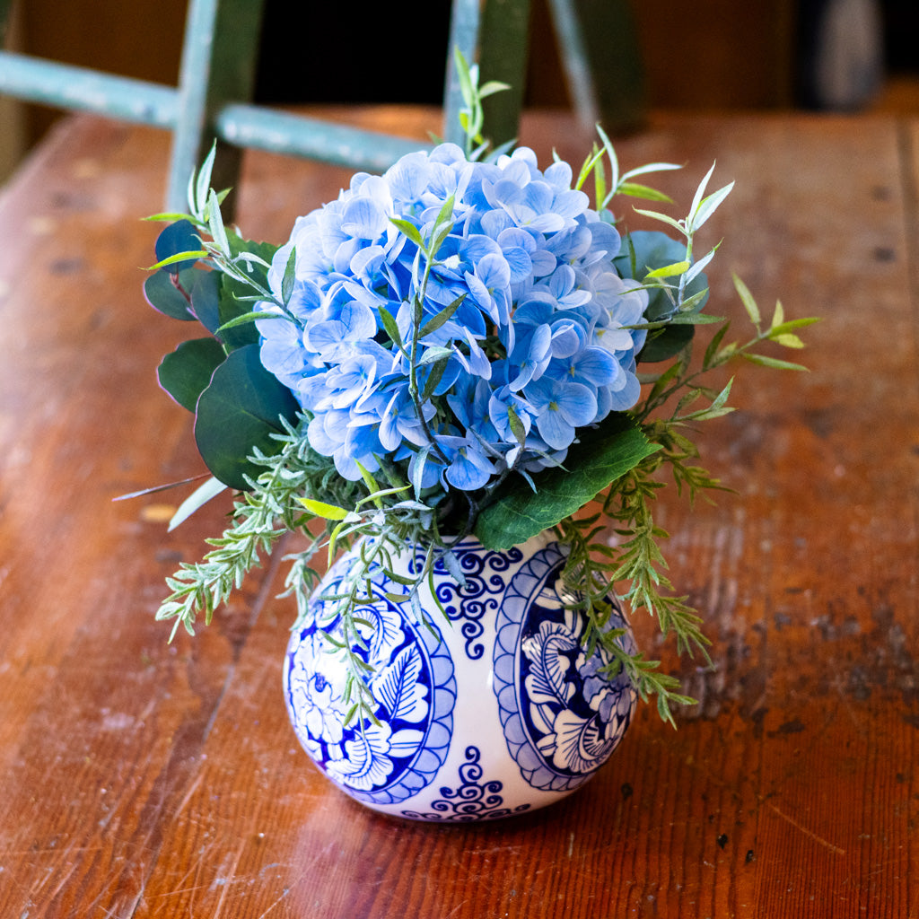 Single Blue Hydrangea Bouquet Drop In