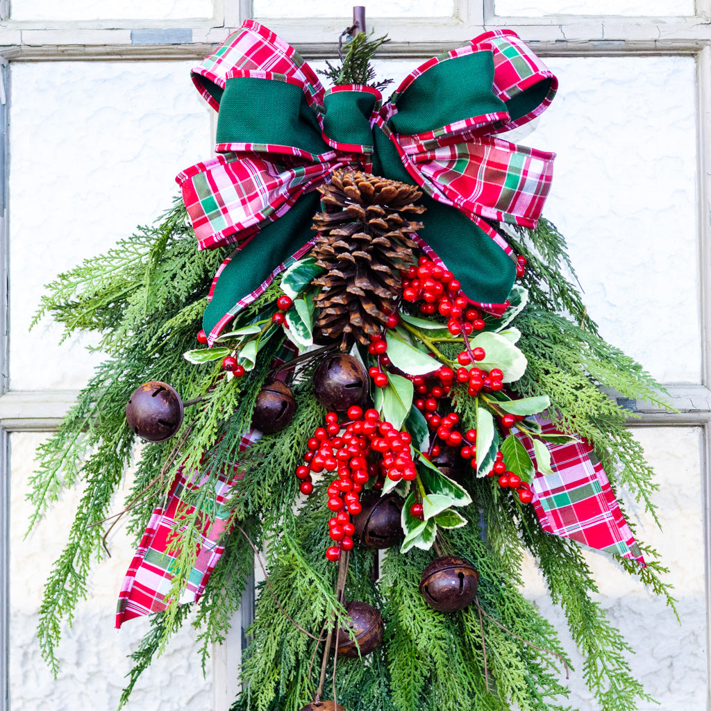 Holly Plaid Down Drop