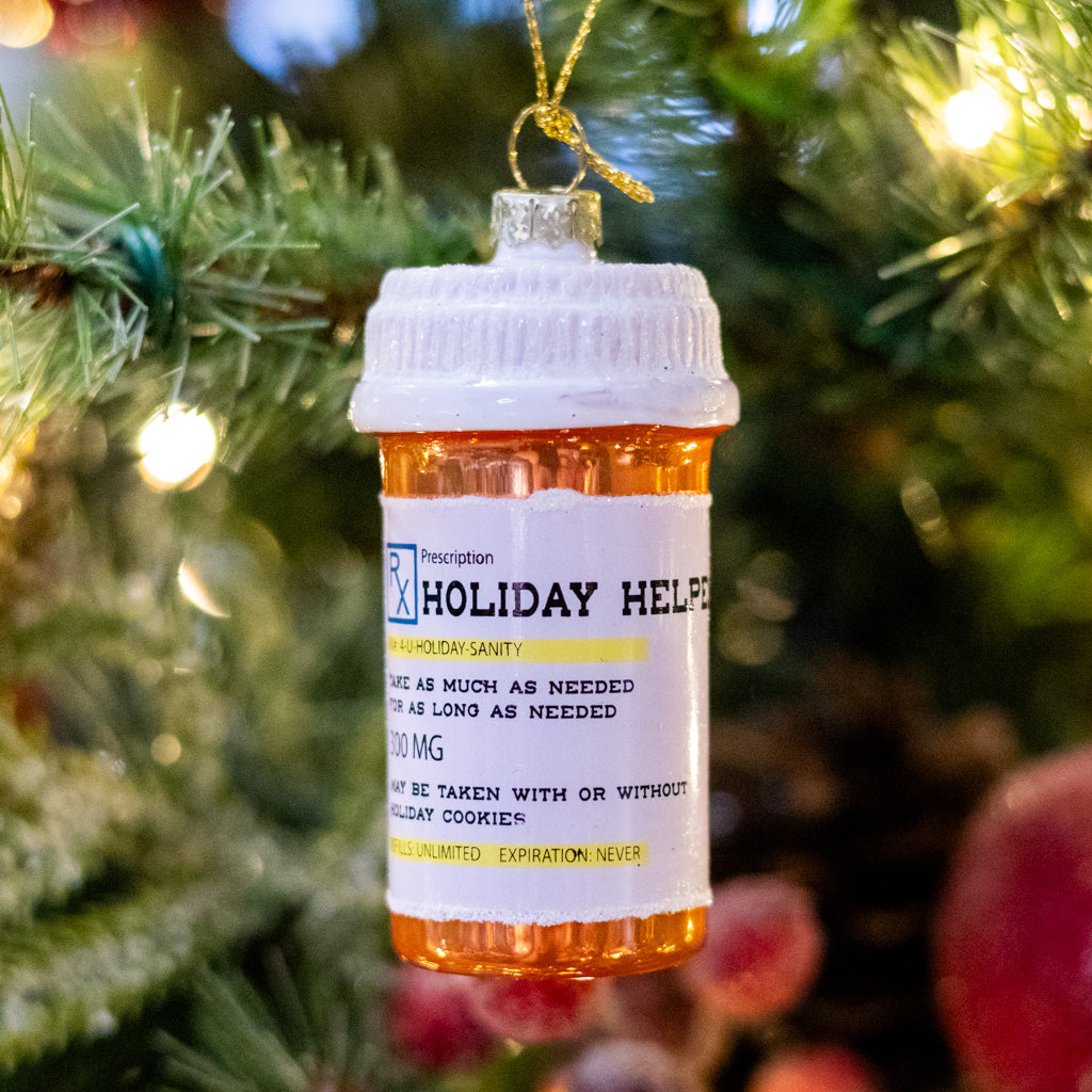Holiday Helpers Glass Ornament