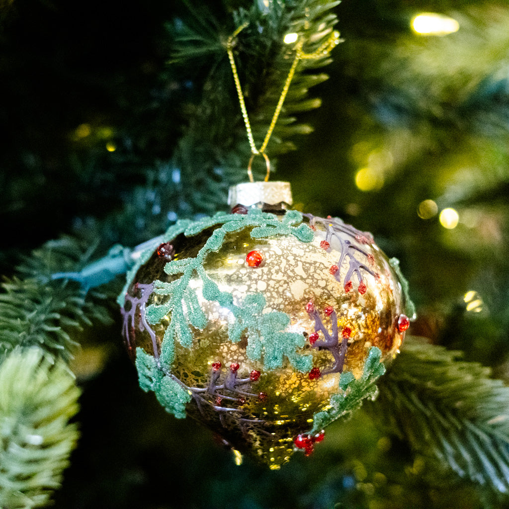 Holly Berry Sphere Ornament