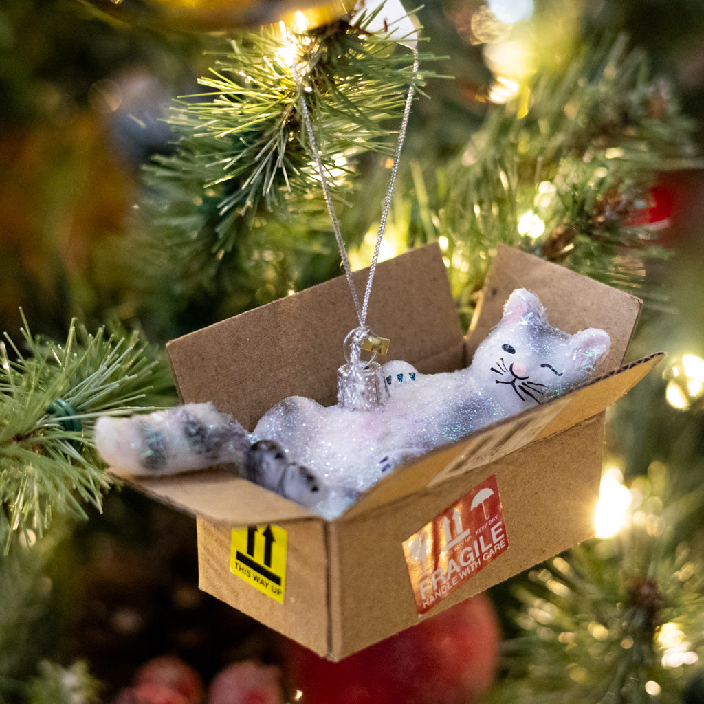 Best Cat Toy Glass Ornament