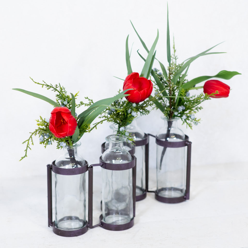 Red Tulip Holiday Mini Bouquet Drop In