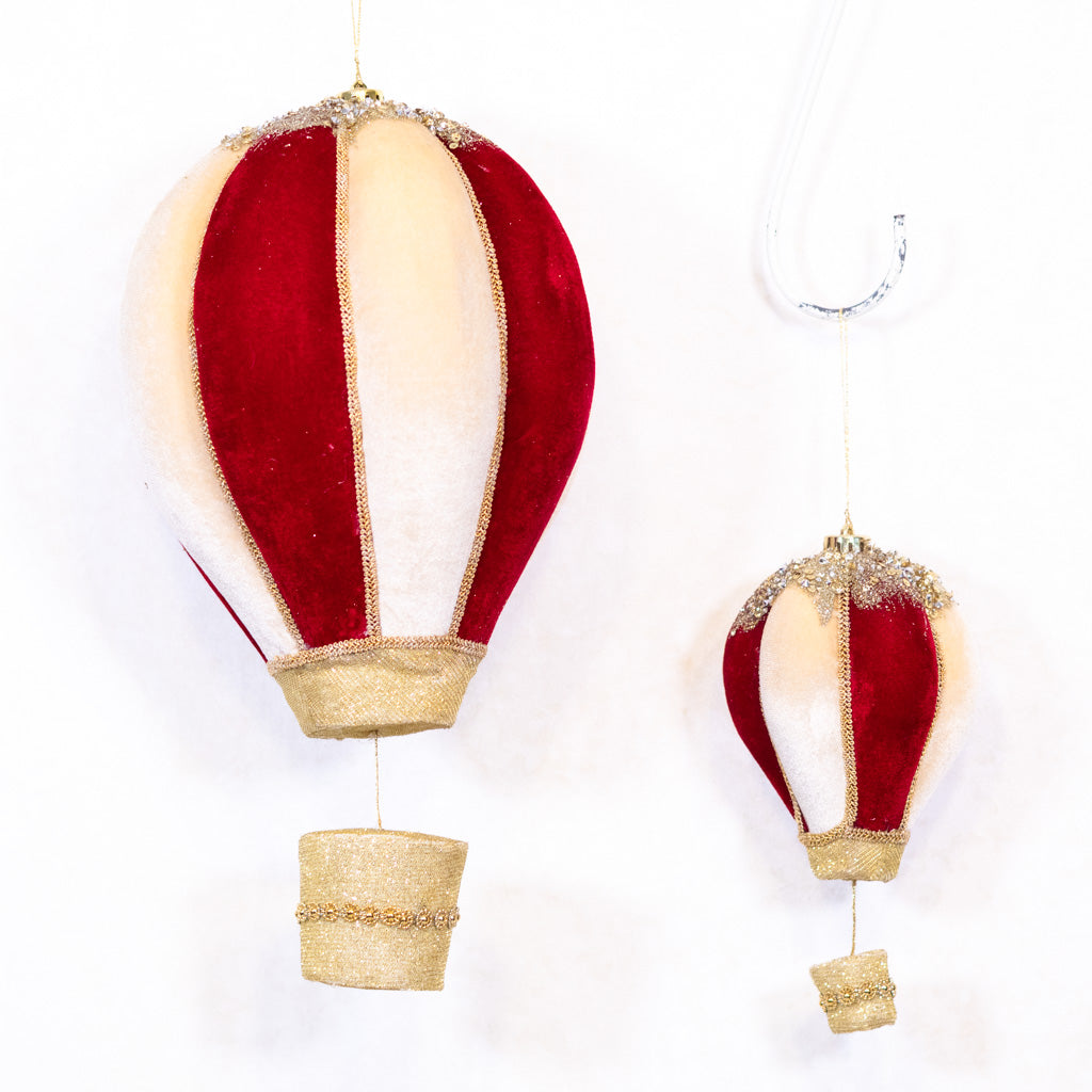 Foam and Fabric Hot Air Balloon Ornament Large