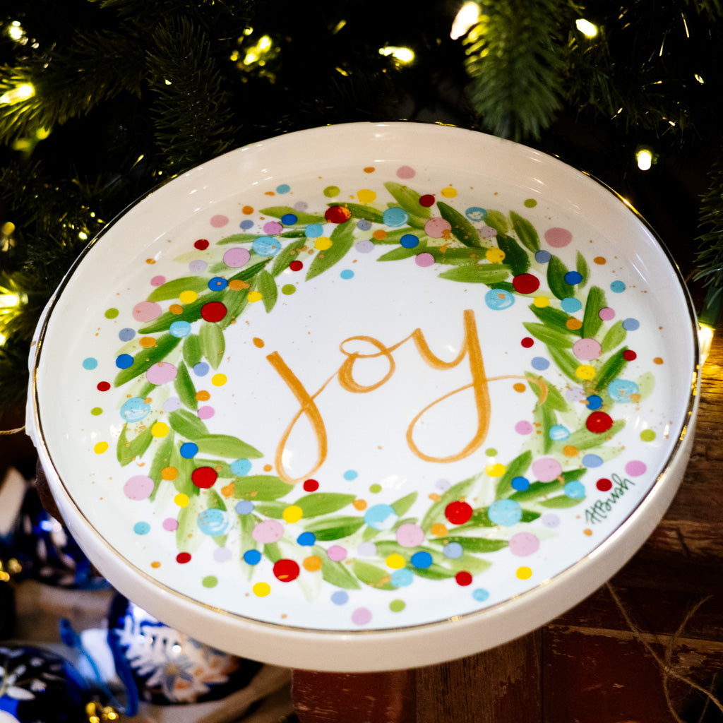 Ceramic Joy Wreath Plate