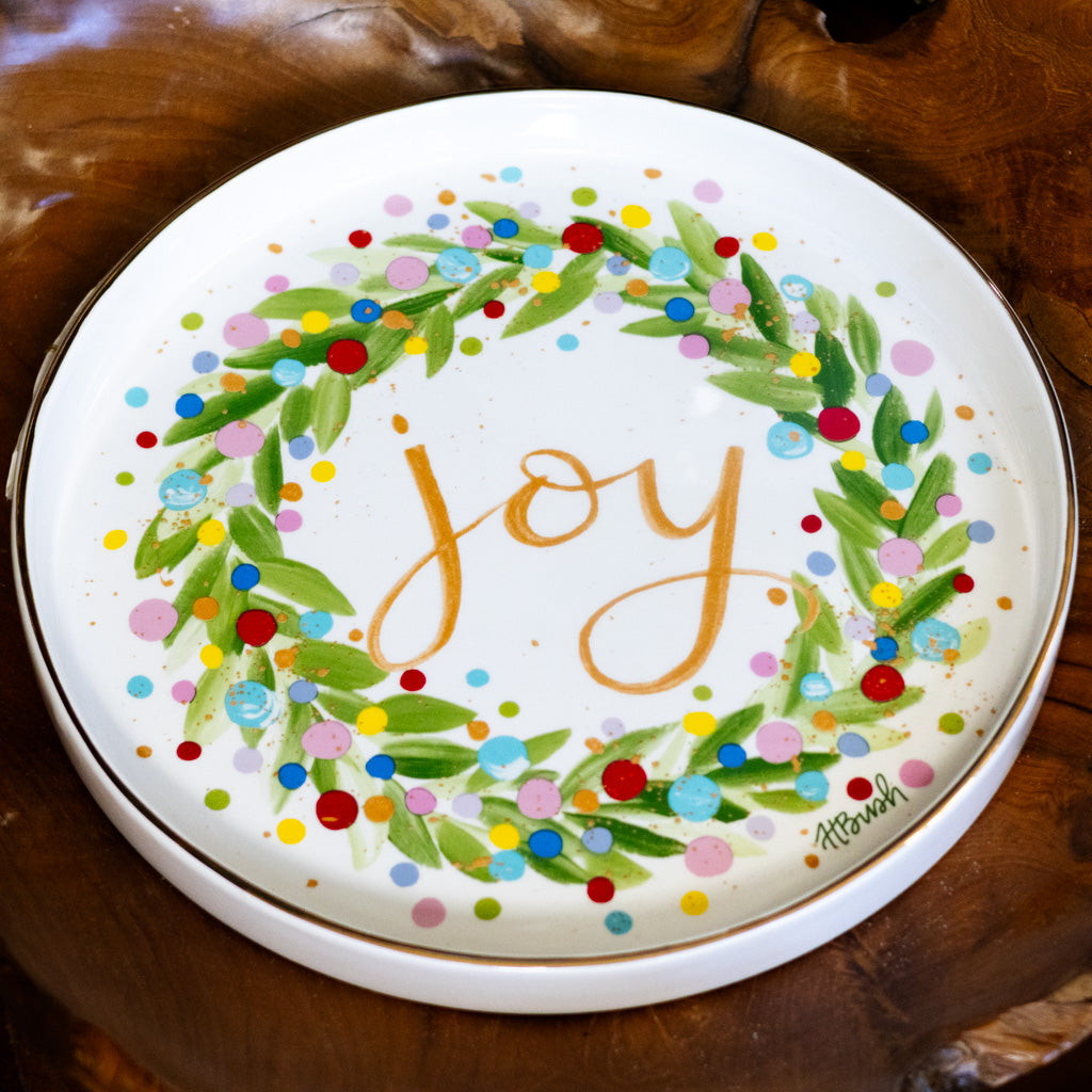 Ceramic Joy Wreath Plate