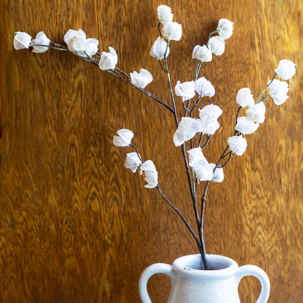 Autumnal Chinese Cream Brown Lantern Spray