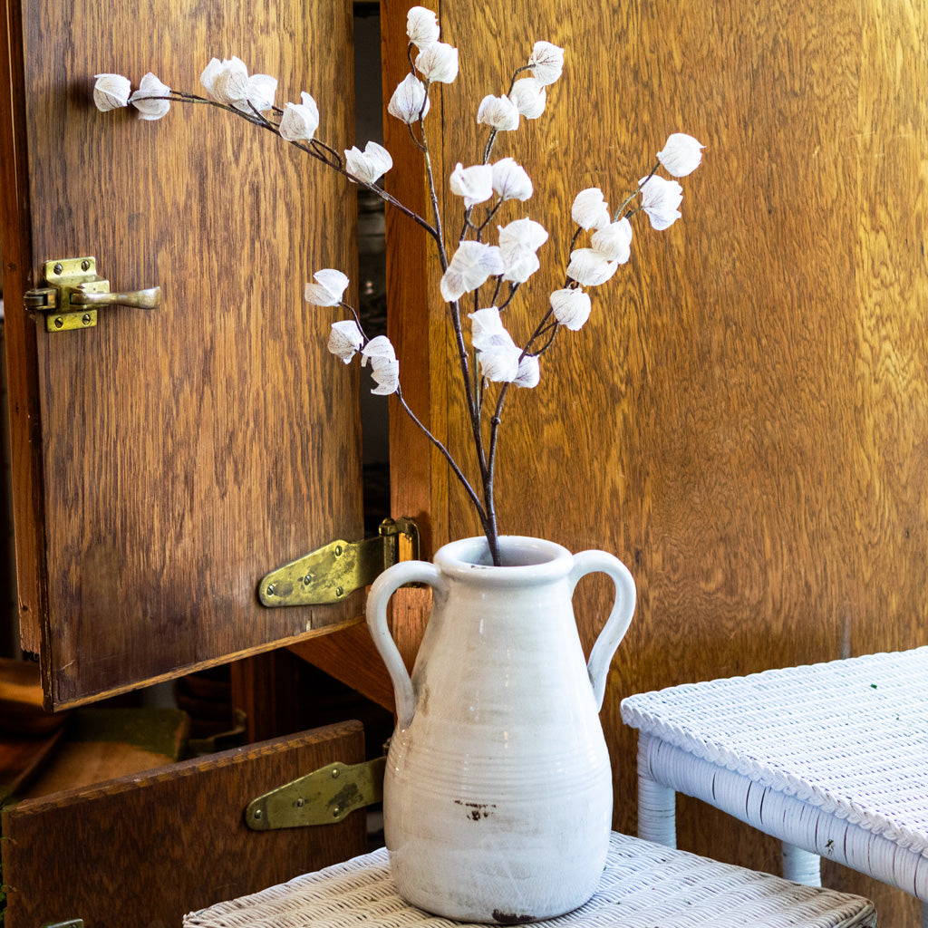 Autumnal Chinese Cream Brown Lantern Spray