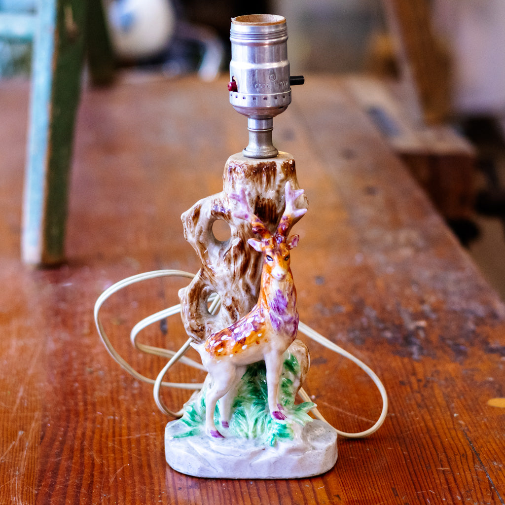 Vintage Deer/Stag Lamps Pair