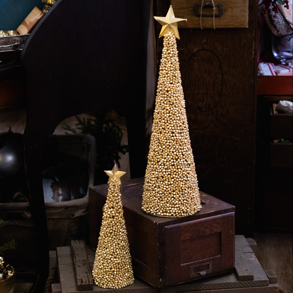 Tall Gold Jingle Bell Tree