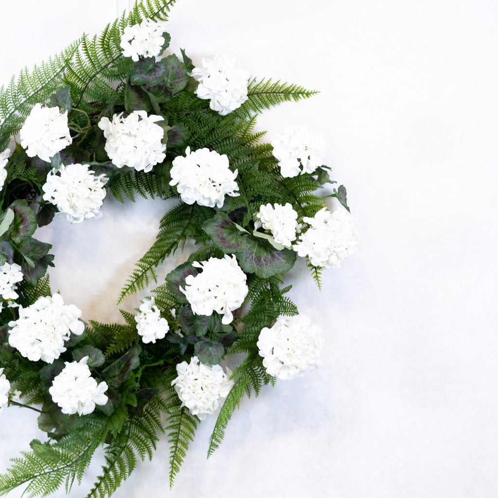 White Geranium Wreath