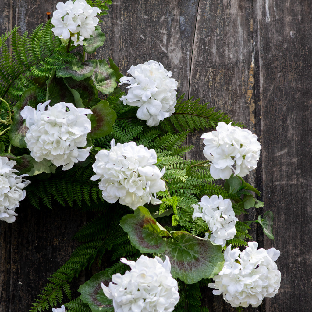 White Geranium Wreath