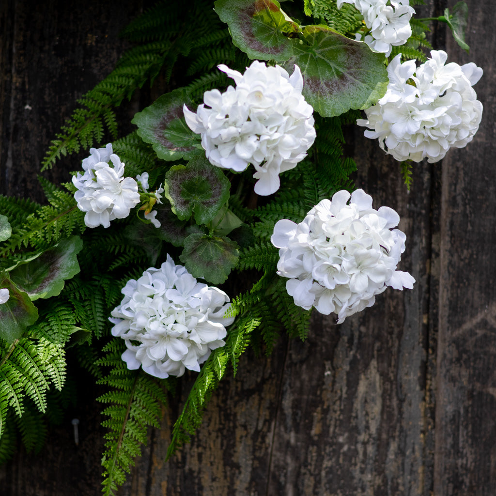 White Geranium Wreath