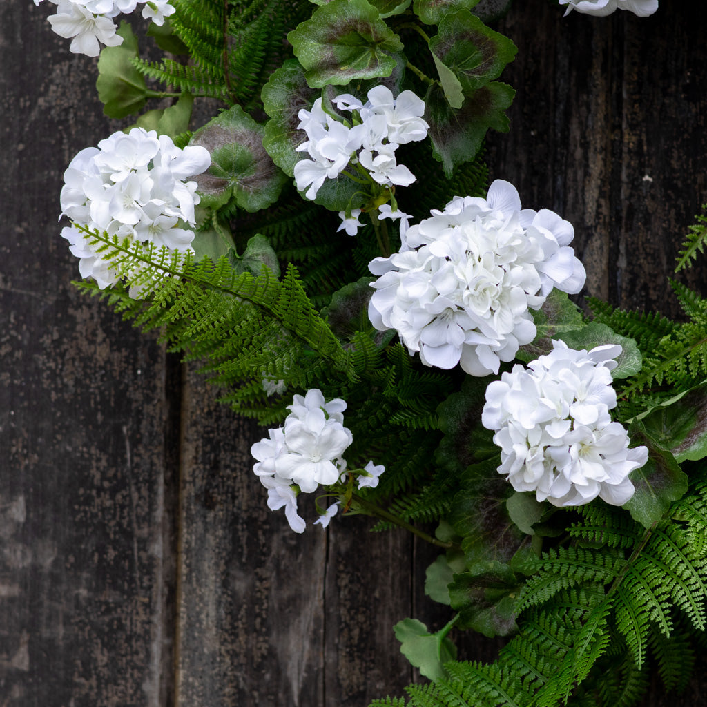 White Geranium Wreath