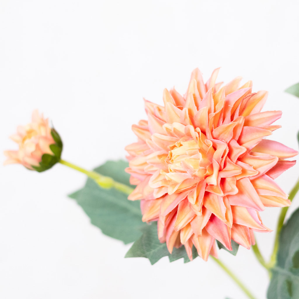 Peach Dahlia Spray Real Touch