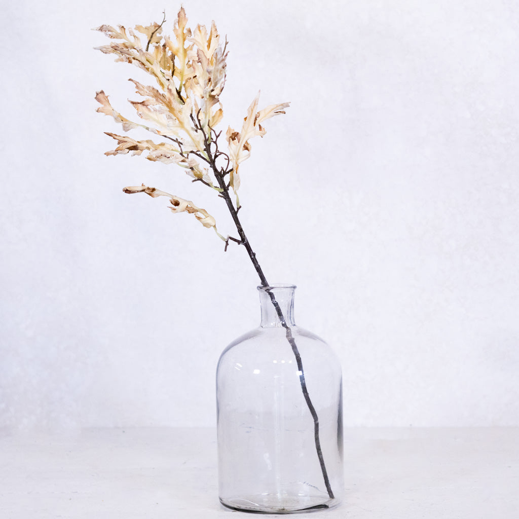 Dried Parchment Oak Leaf Spray