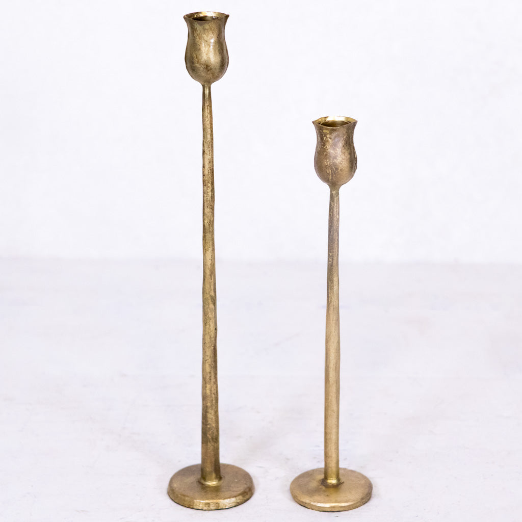 Auric Gold Candlestick Tall