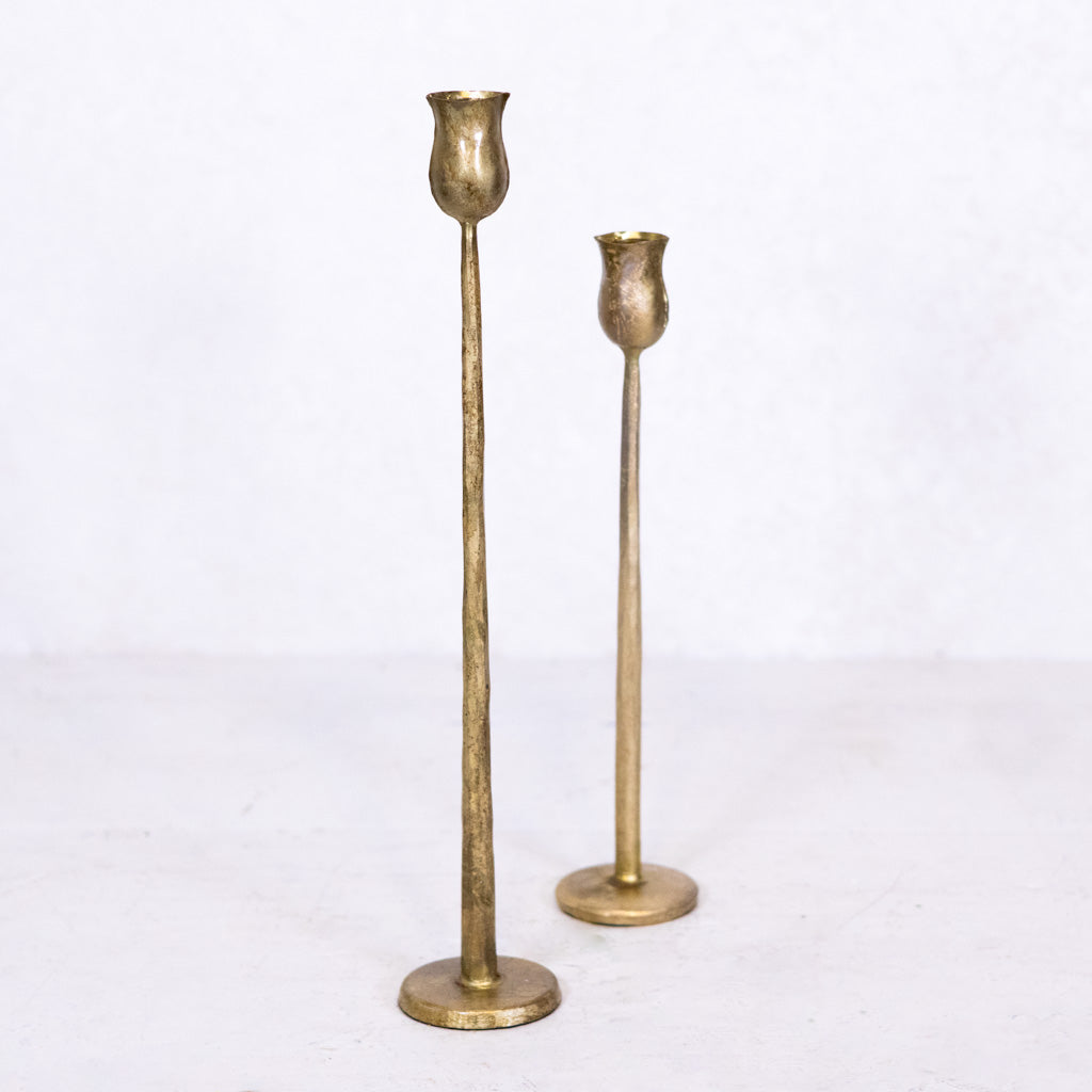 Auric Gold Candlestick Tall
