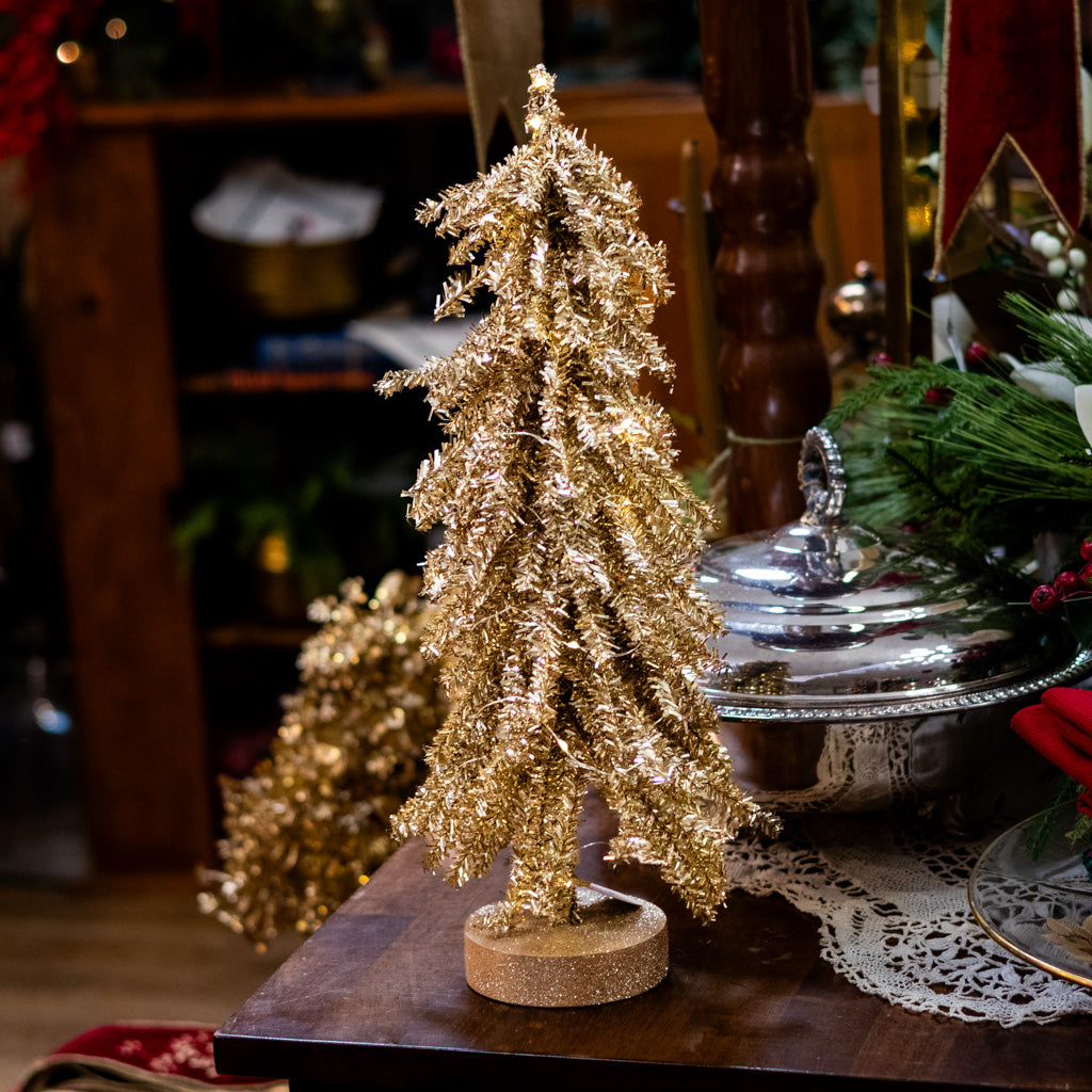 Tall LED Micro Tinsel Branch Tree