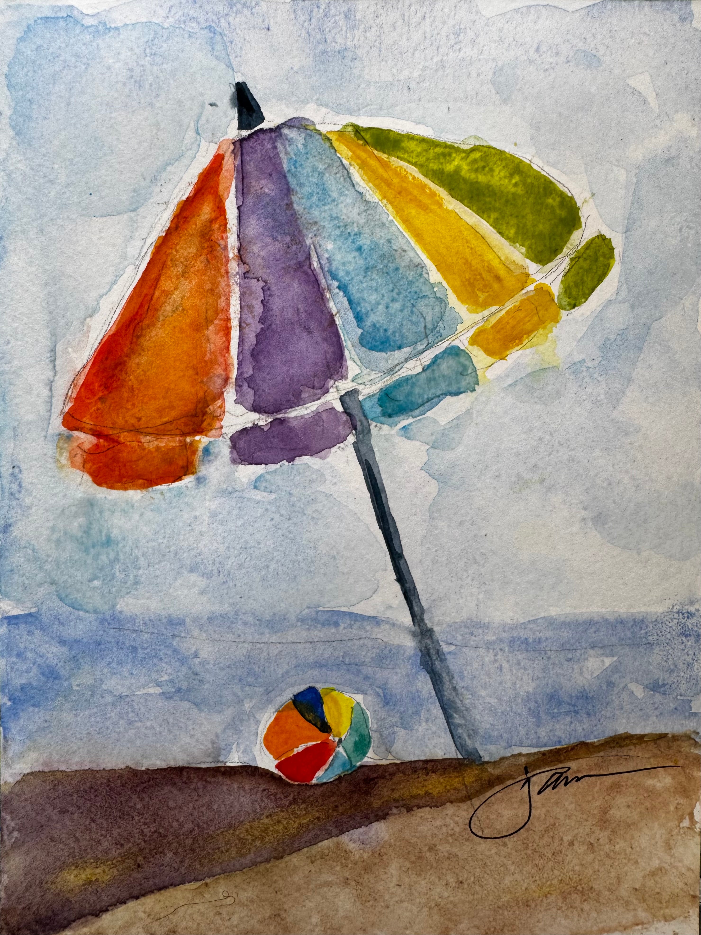 07.22.2026 @ 11AM | Playful Beach Scene in Watercolor: A Beginner Workshop with Lauren Arsenault