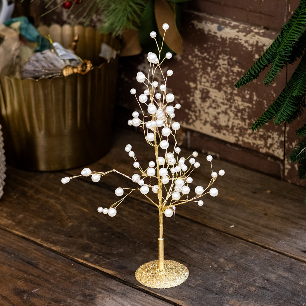 Short Pearl White Gold Tree