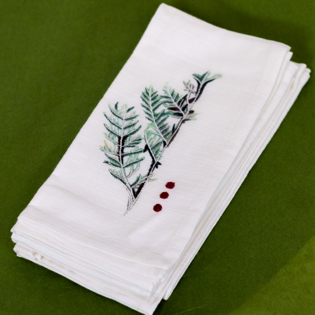 Set of Four Alpine White Napkins