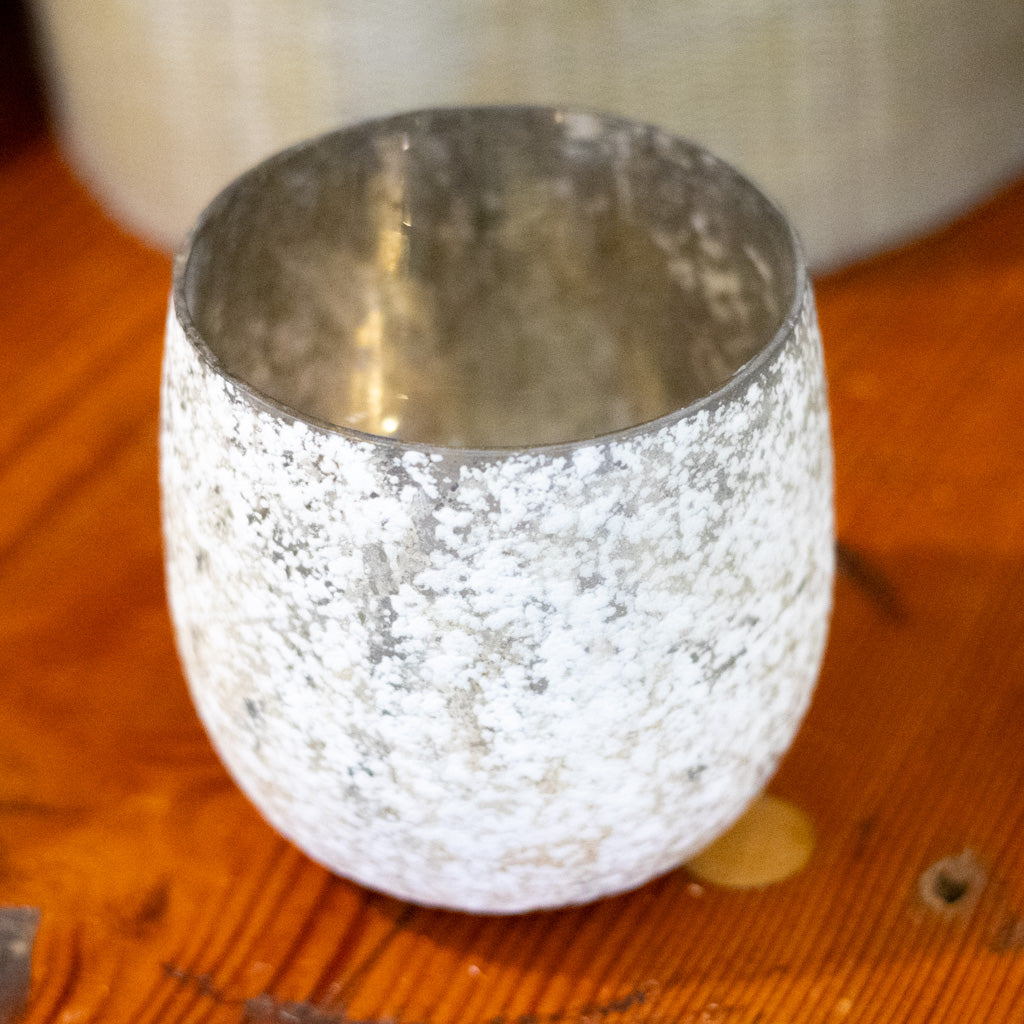 Adara Cream Gold Glass Votive