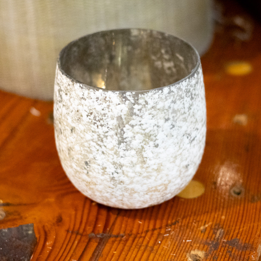 Adara Cream Gold Glass Votive