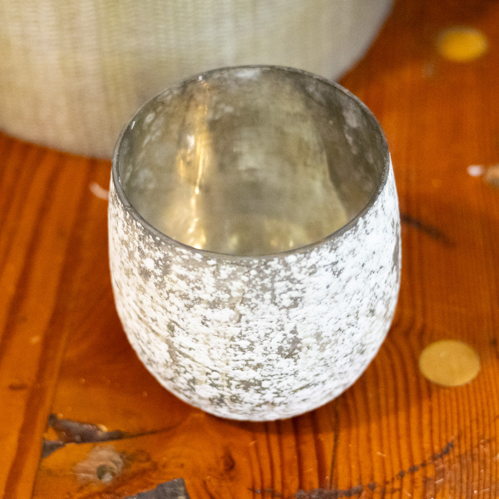 Adara Cream Gold Glass Votive