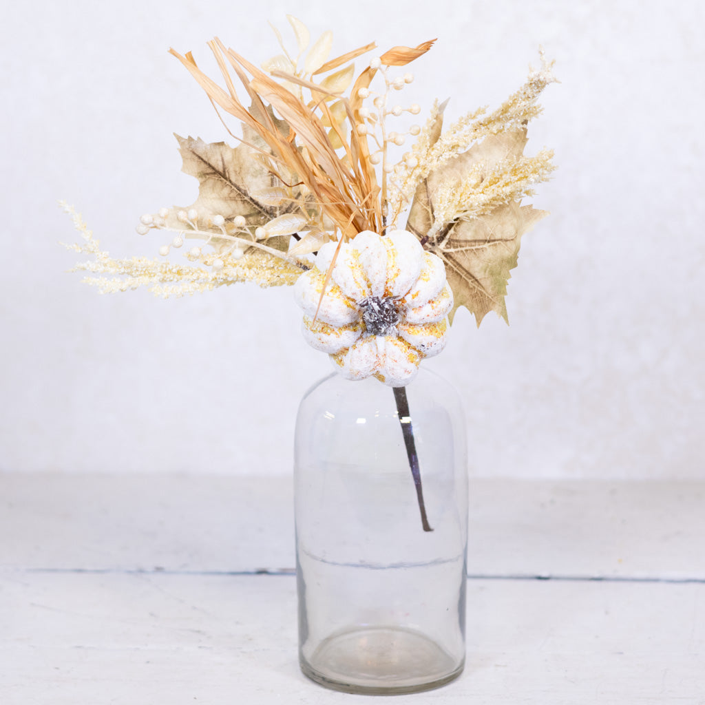 Washed Pumpkin Maple Leaf and Seed Gold Beige Pick