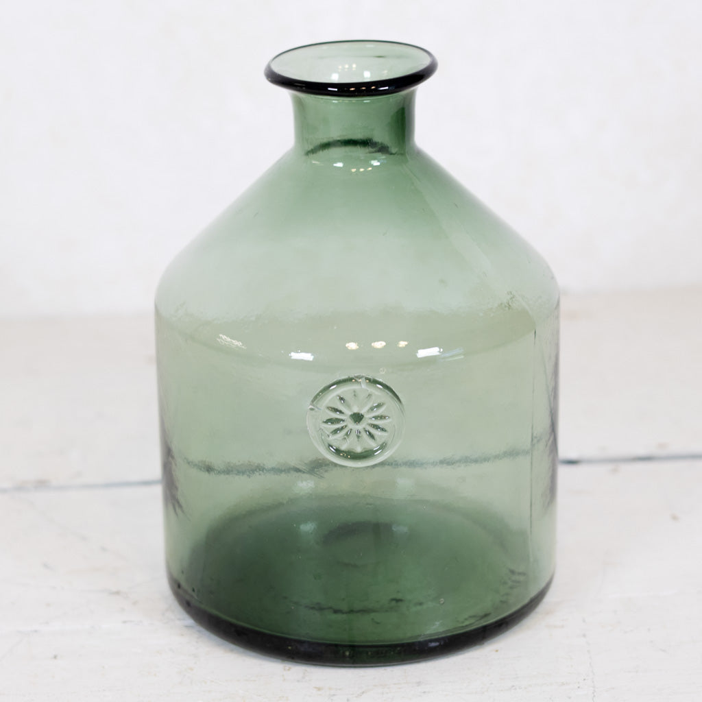 Glass Green Vase Tall